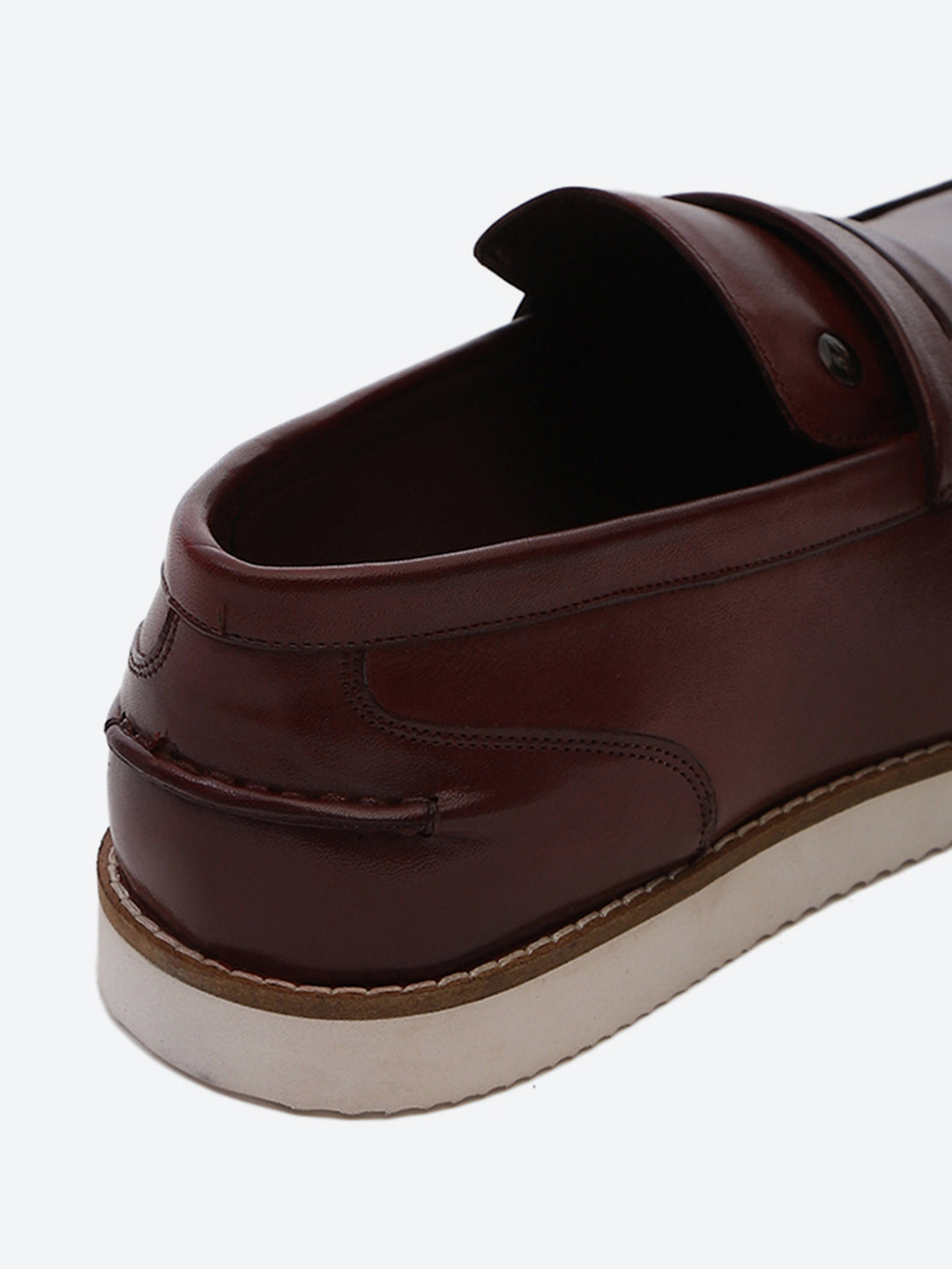 Men Cherry Slip on Genuine Leather Penny Loafers