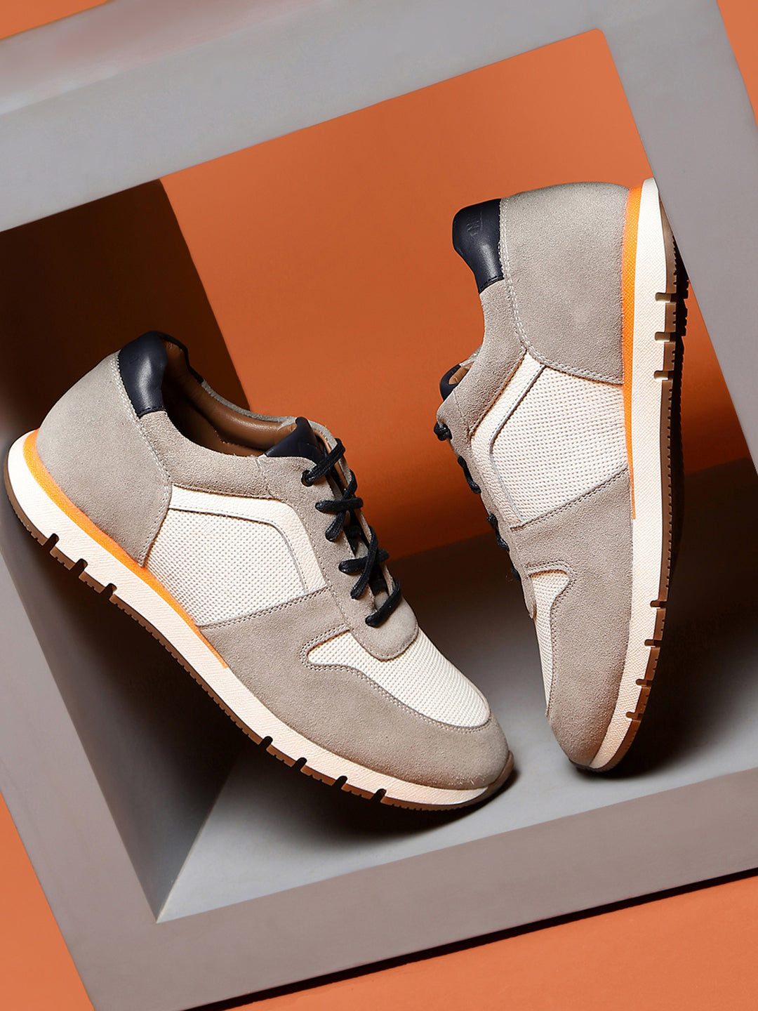 Monte Carlo White Leather Lace-Up Sneakers for Men