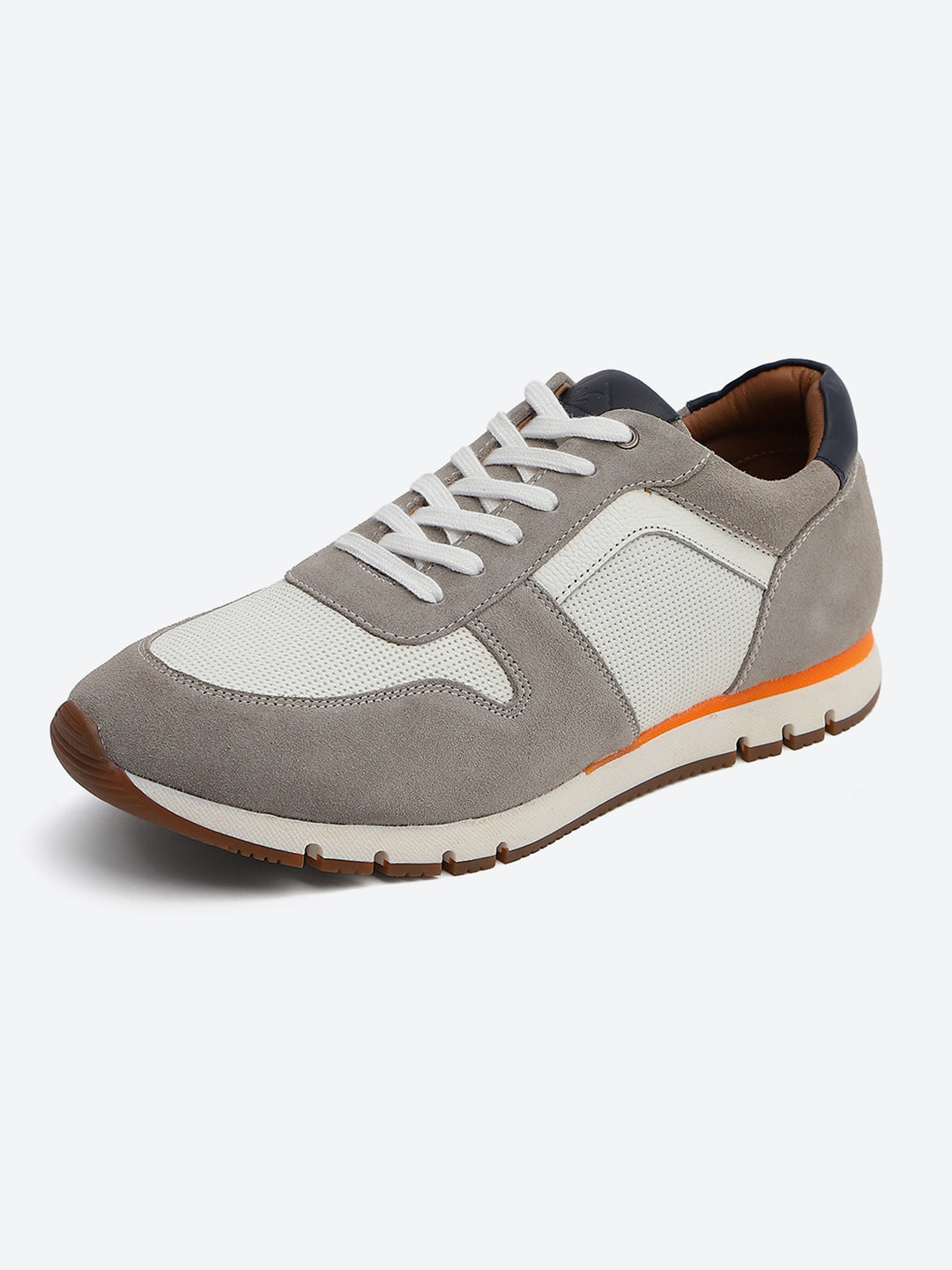 Monte Carlo White Leather Lace-Up Sneakers for Men