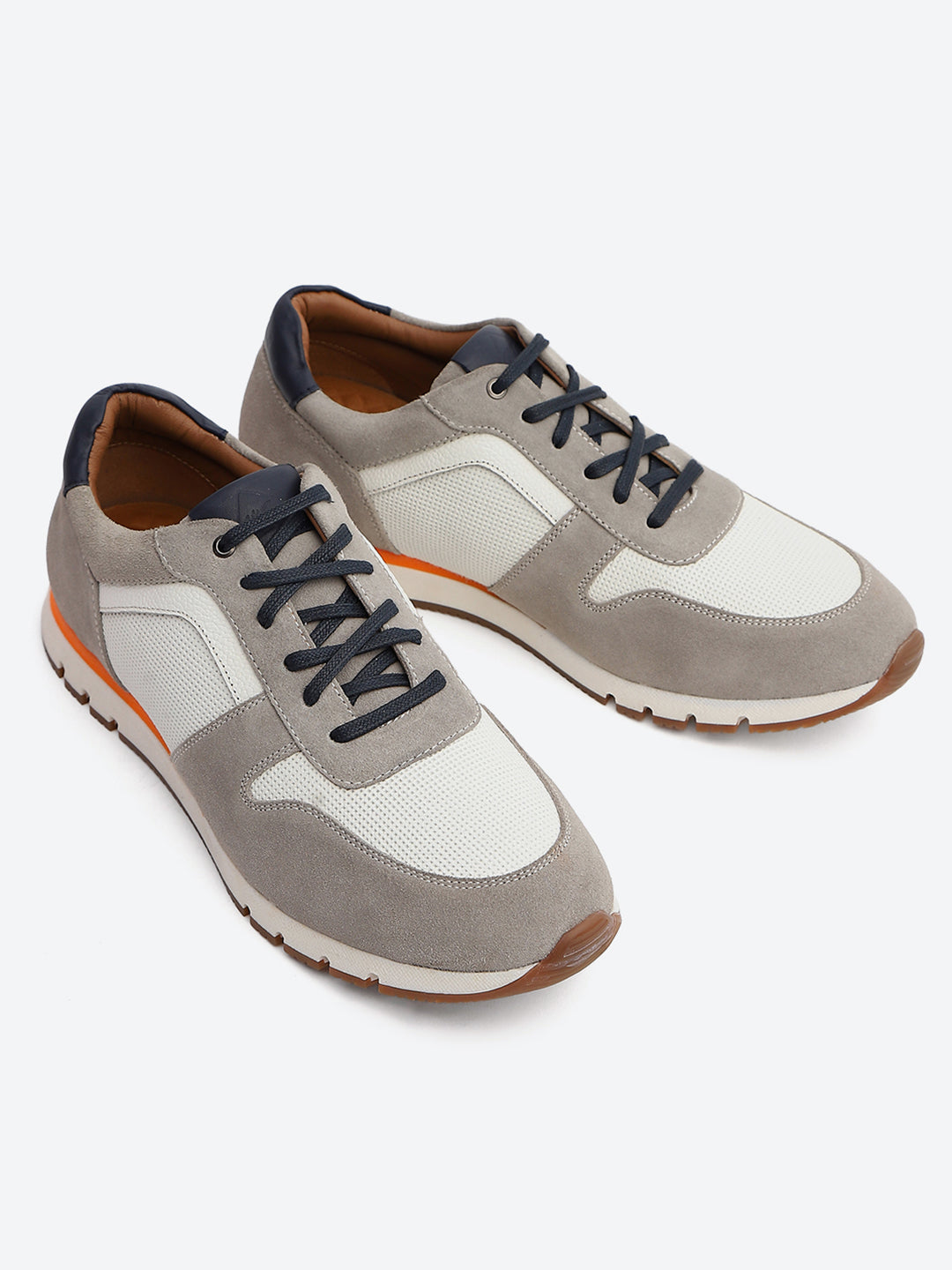 Monte Carlo White Leather Lace-Up Sneakers for Men