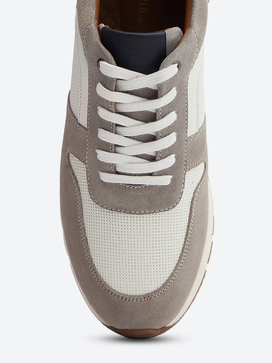 Monte Carlo White Leather Lace-Up Sneakers for Men