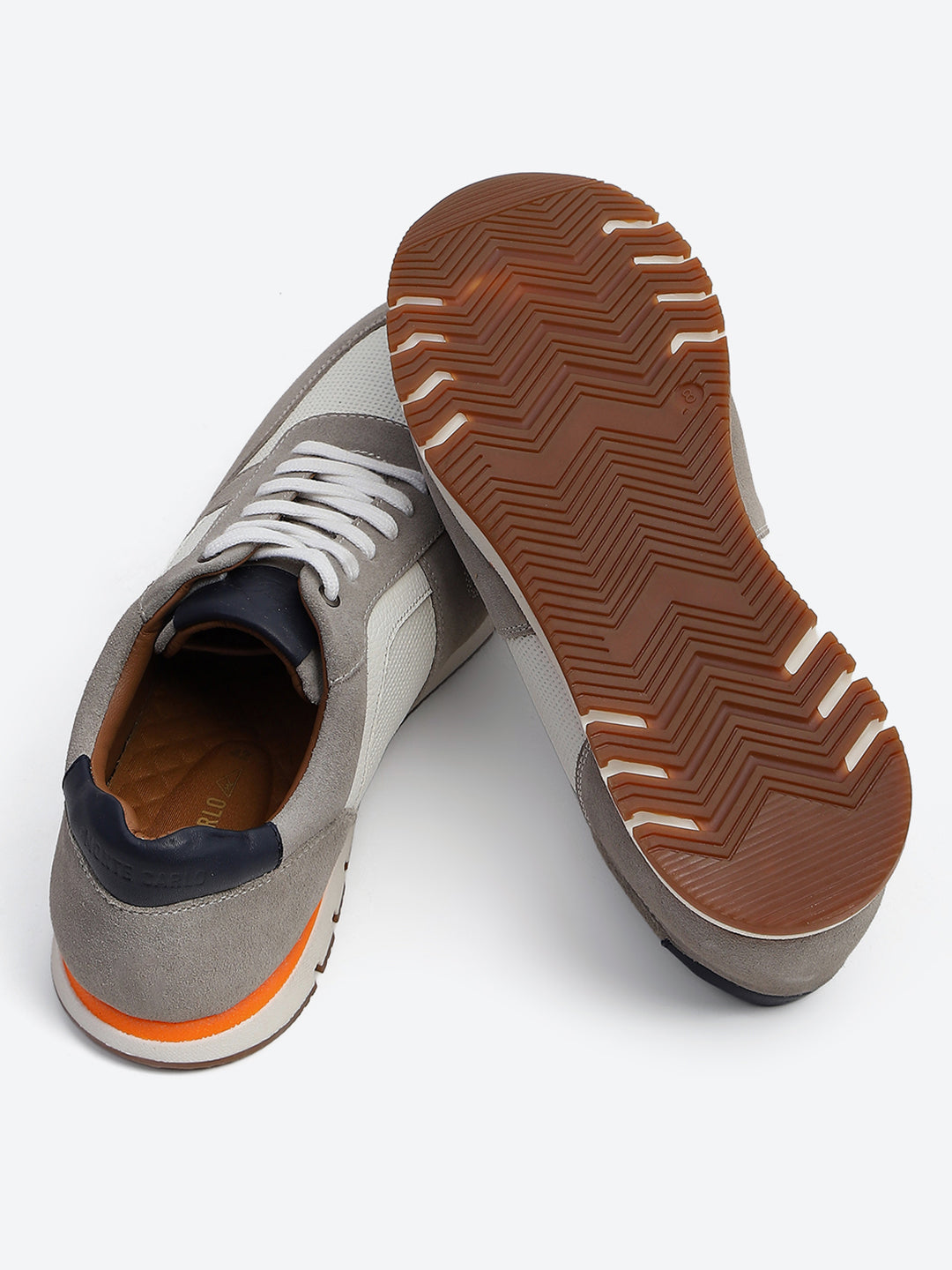 Monte Carlo White Leather Lace-Up Sneakers for Men