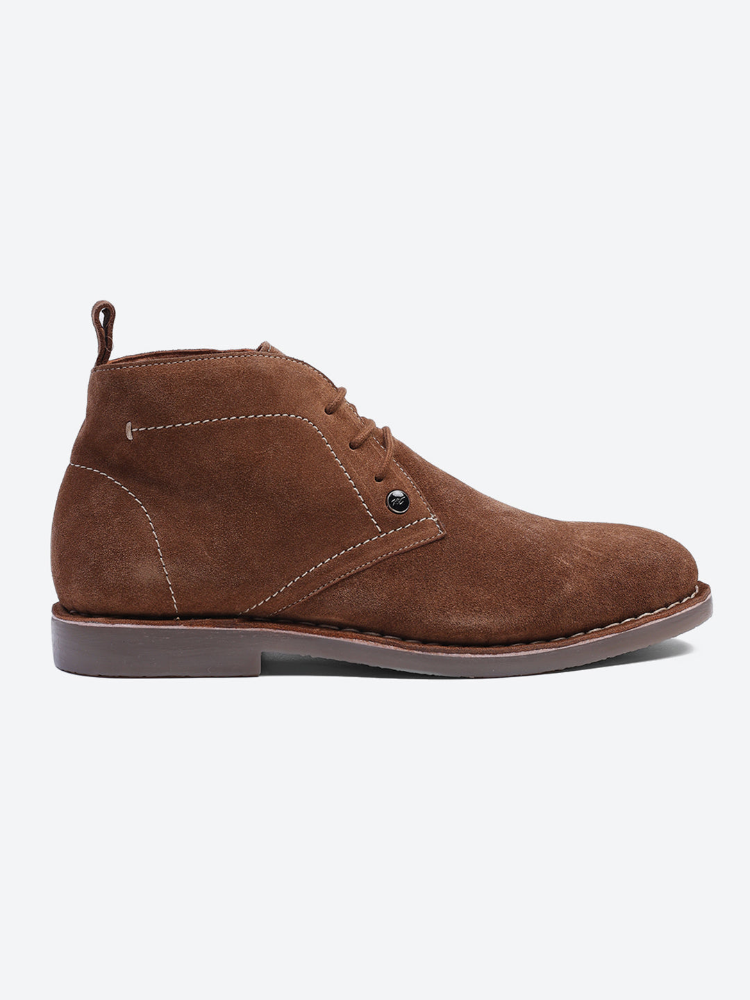 Men Tan Lace Up Genuine Leather Chukka Boots