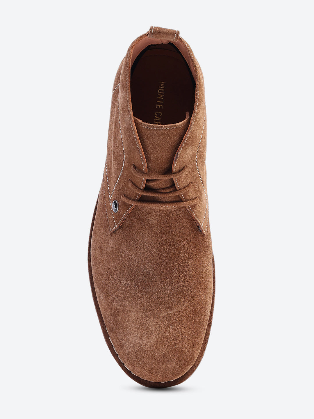 Men Tan Lace Up Genuine Leather Chukka Boots