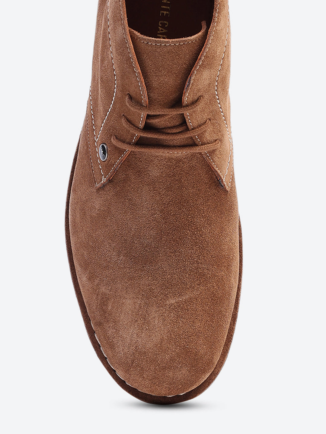Men Tan Lace Up Genuine Leather Chukka Boots