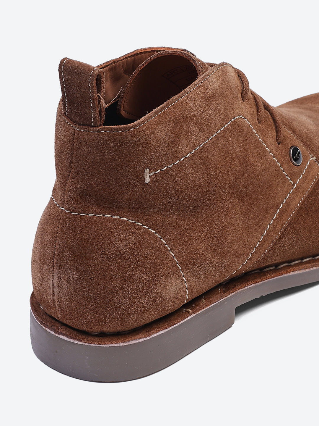 Men Tan Lace Up Genuine Leather Chukka Boots