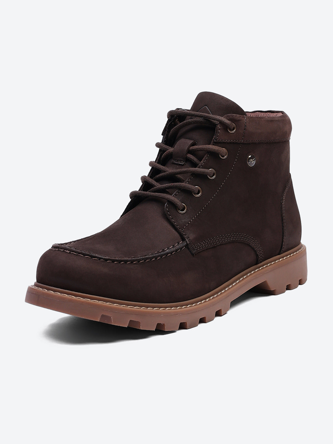 Men Brown Genuine Leather Lace Up Boots