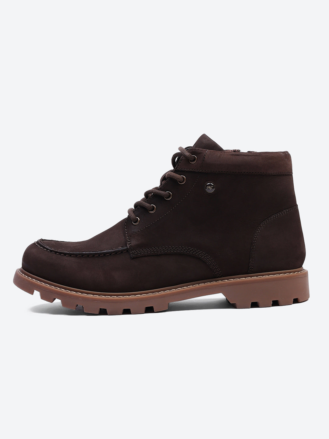 Men Brown Genuine Leather Lace Up Boots