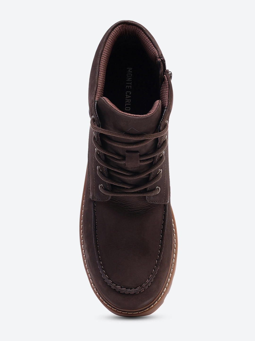 Men Brown Genuine Leather Lace Up Boots