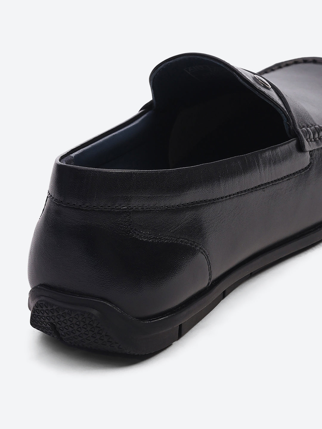 Men Black Slip on Genuine Leather Loafers