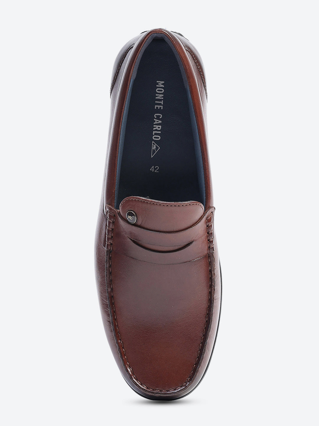 Men Brown Slip on Genuine Leather Loafers