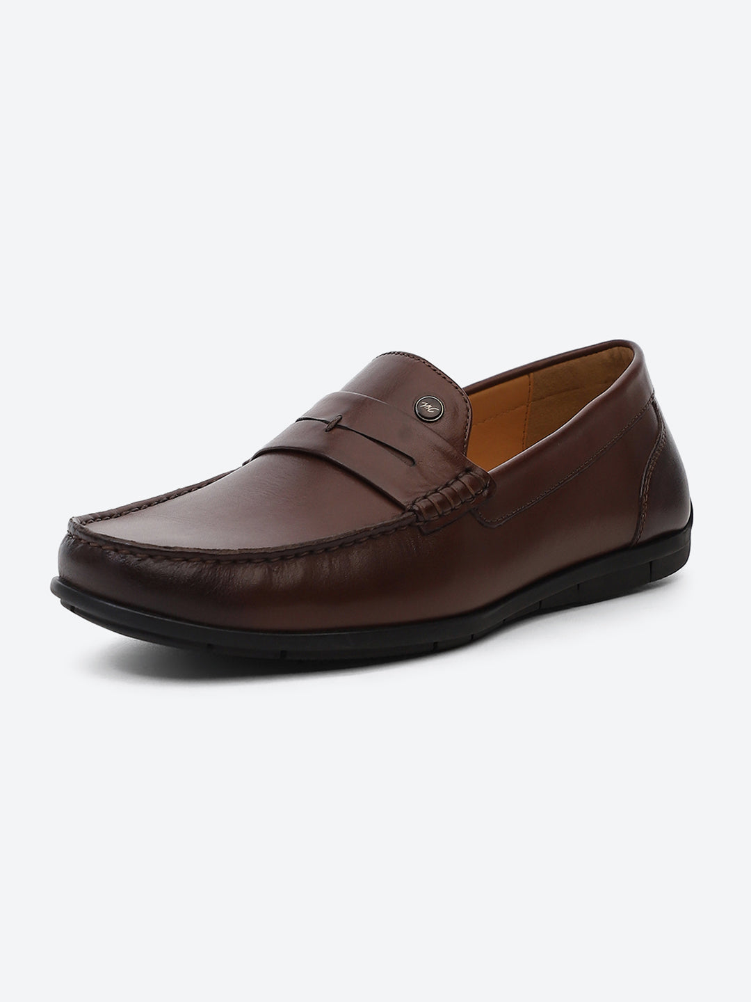 Men Brown Slip on Genuine Leather Loafers