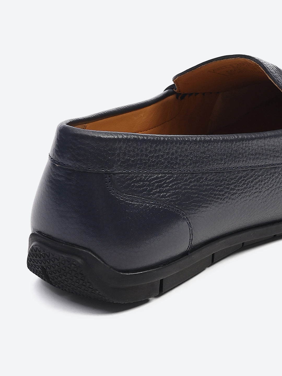 Men Navy Blue Slip on Genuine Leather Loafers