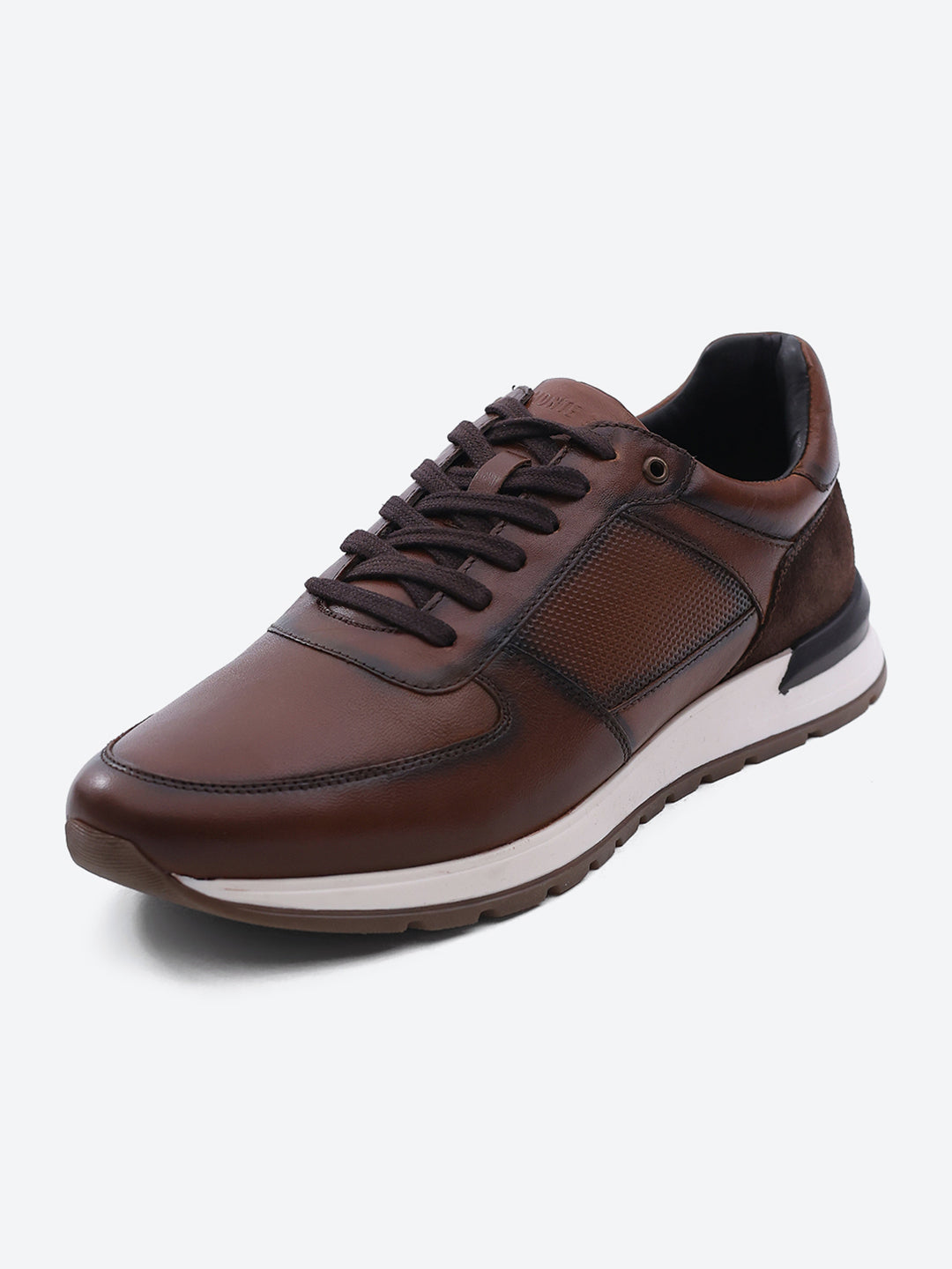 Monte Carlo Brown Lace Up Low-Top Casual Sneaker Shoe for Men