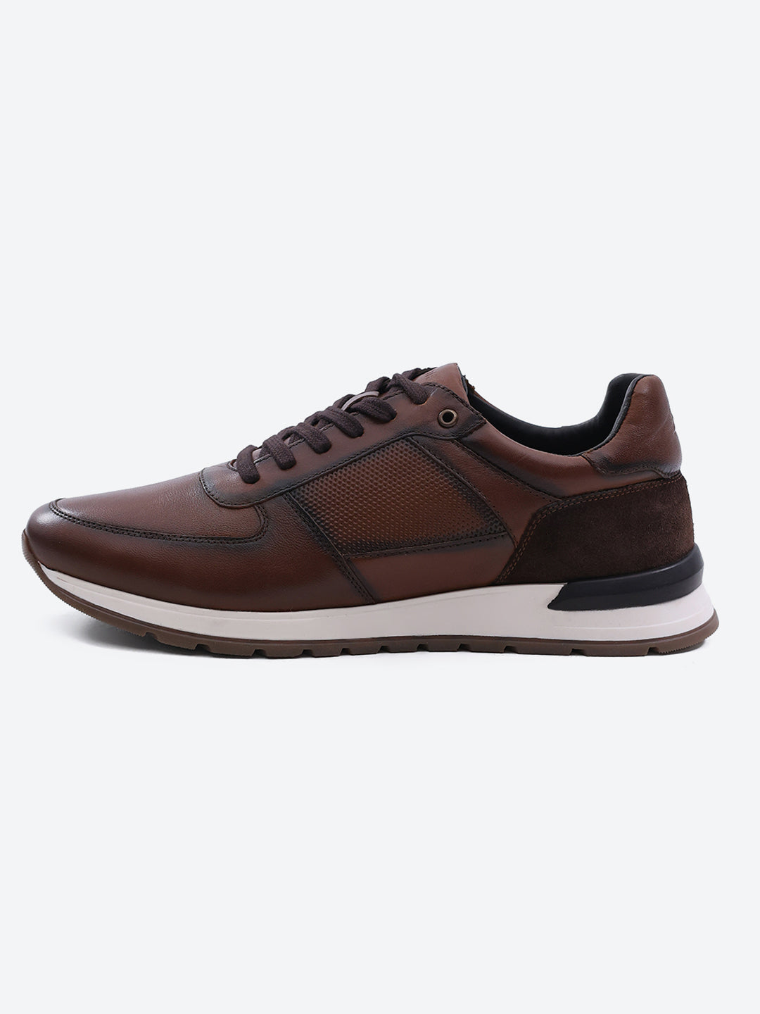 Monte Carlo Brown Lace Up Low-Top Casual Sneaker Shoe for Men