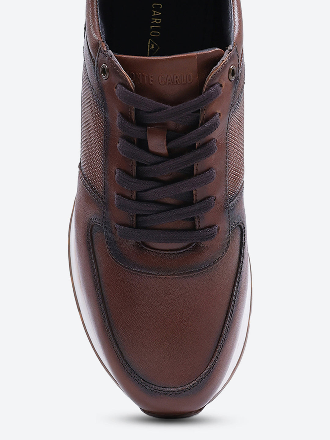 Monte Carlo Brown Lace Up Low-Top Casual Sneaker Shoe for Men