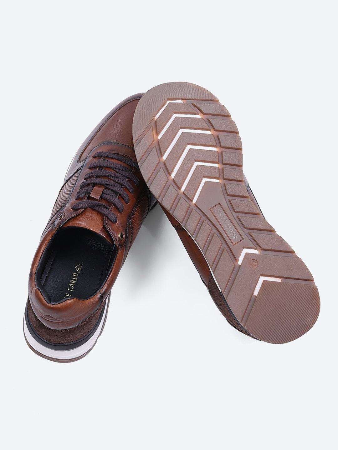 Monte Carlo Brown Lace Up Low-Top Casual Sneaker Shoe for Men