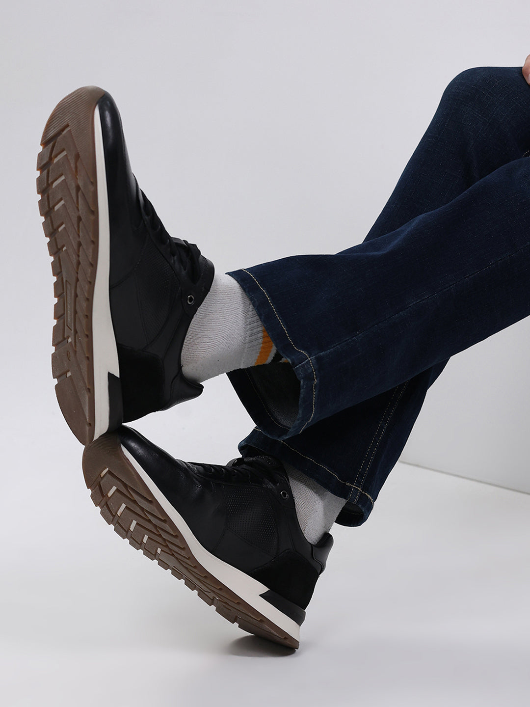 Monte Carlo Black Lace Up Low-Top Casual Sneaker Shoe for Men