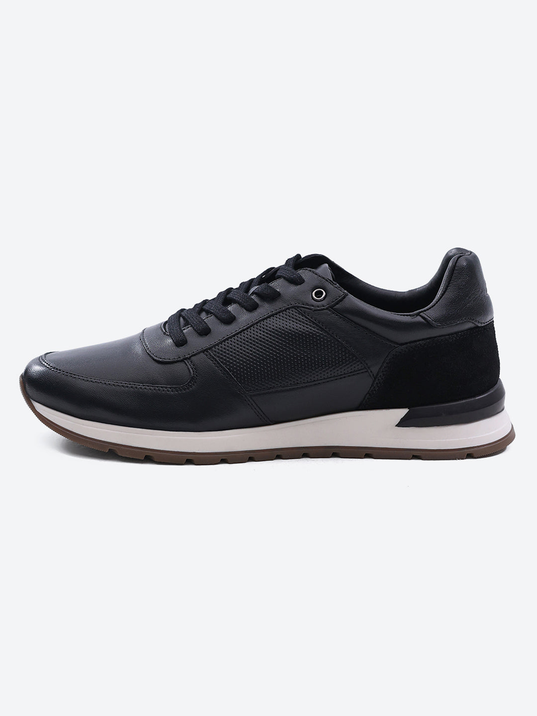 Monte Carlo Black Lace Up Low-Top Casual Sneaker Shoe for Men