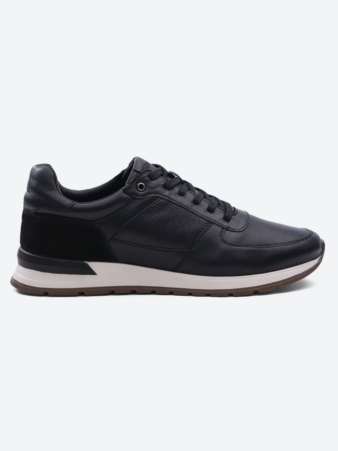 Monte Carlo Black Lace Up Low-Top Casual Sneaker Shoe for Men
