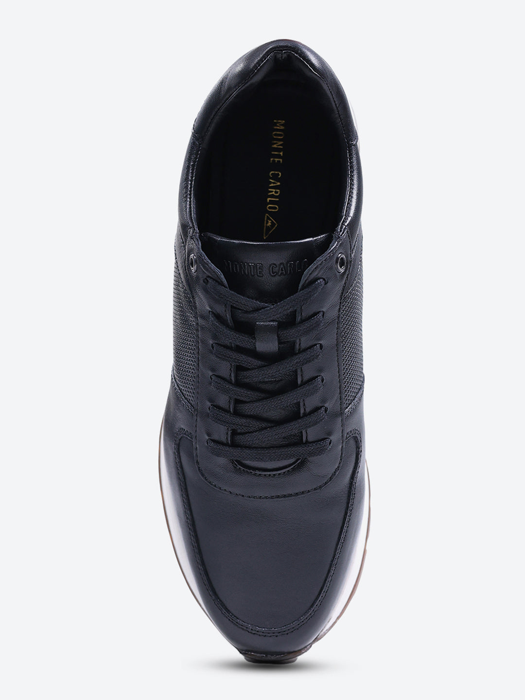 Monte Carlo Black Lace Up Low-Top Casual Sneaker Shoe for Men