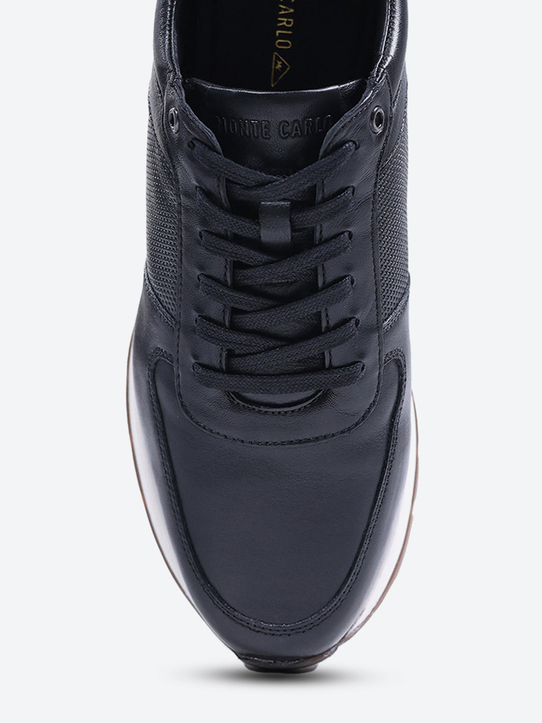 Monte Carlo Black Lace Up Low-Top Casual Sneaker Shoe for Men