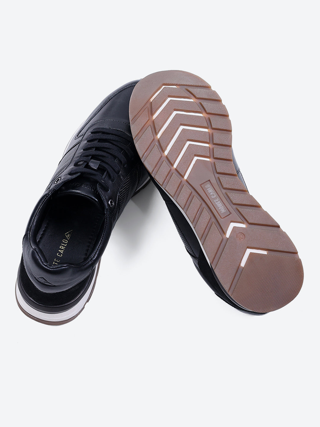 Monte Carlo Black Lace Up Low-Top Casual Sneaker Shoe for Men