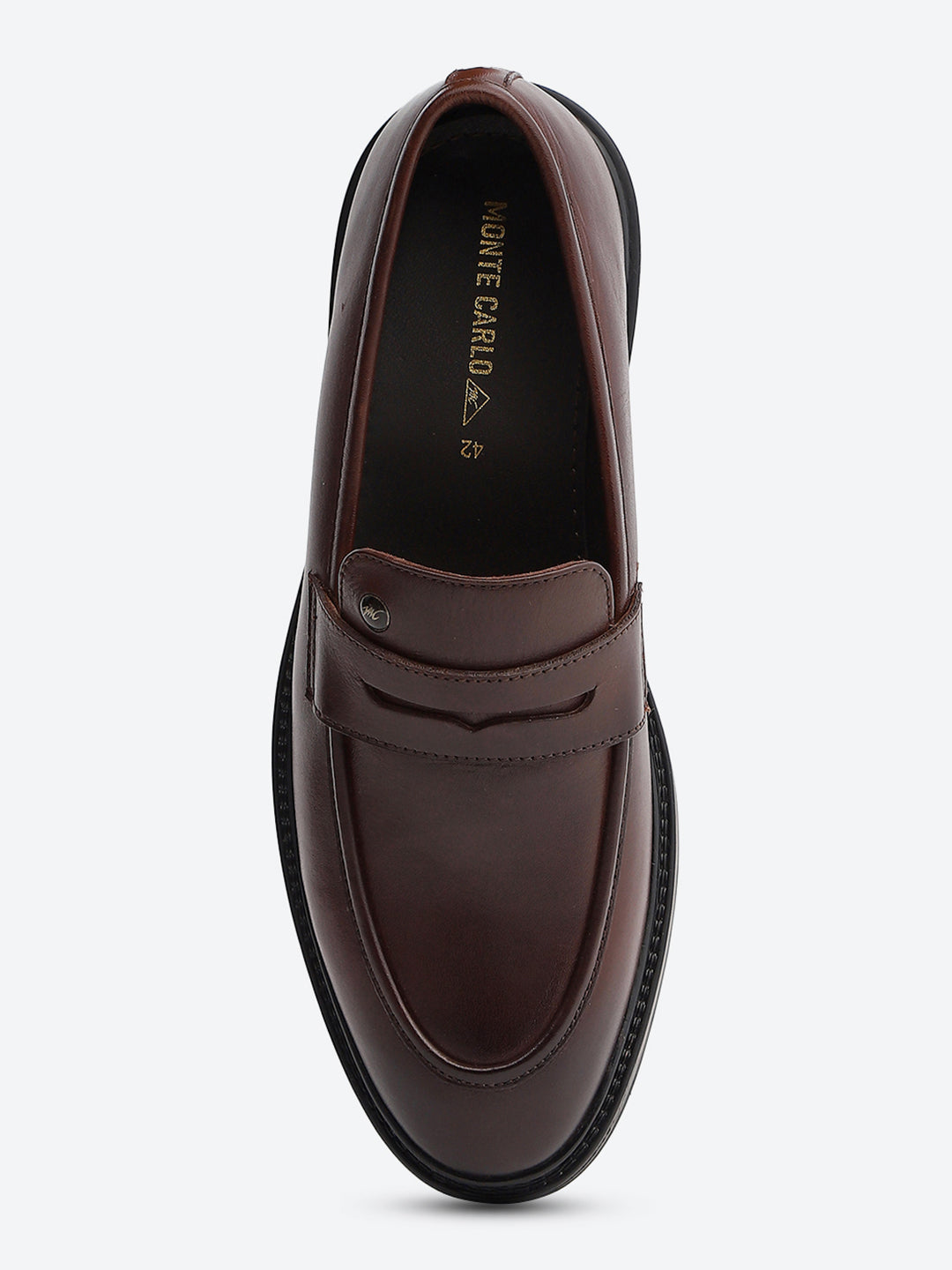 Monte Carlo Brown Slip-On I Formal I Party Wear Leather Penny Loafers for Men