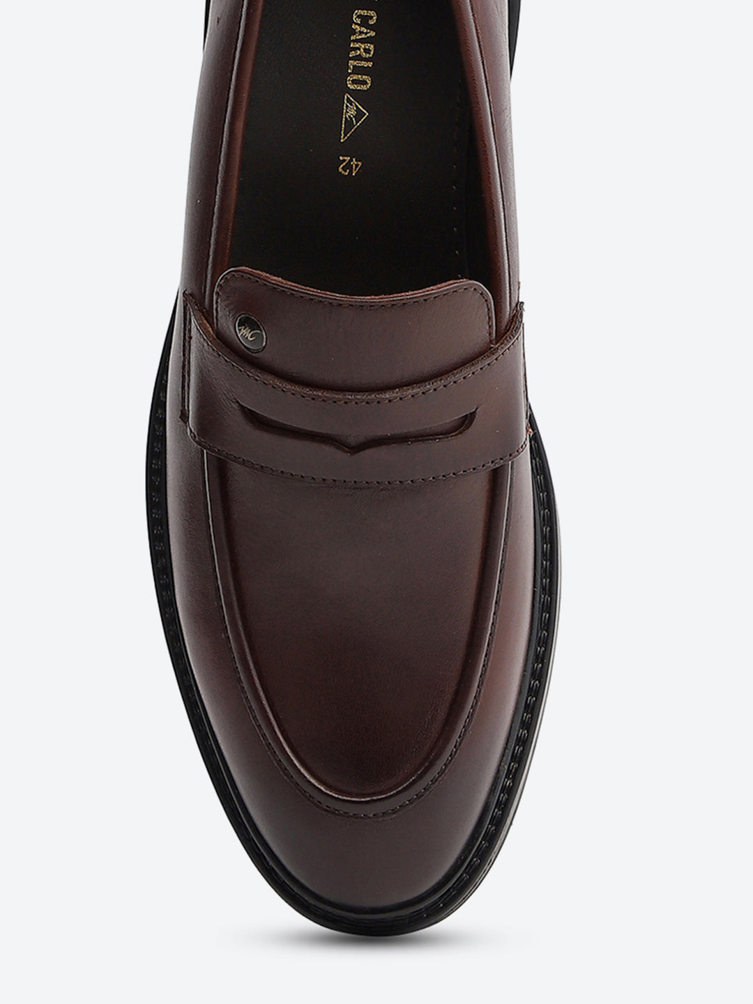 Monte Carlo Brown Slip-On I Formal I Party Wear Leather Penny Loafers for Men