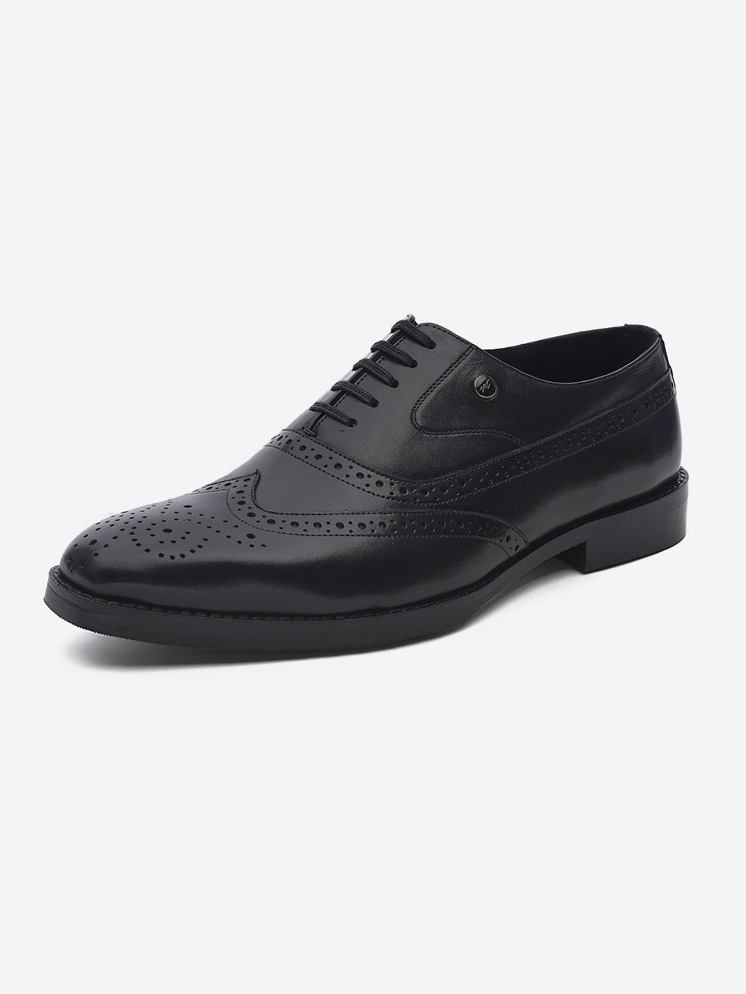 Men Black Lace Up Leather Loafers