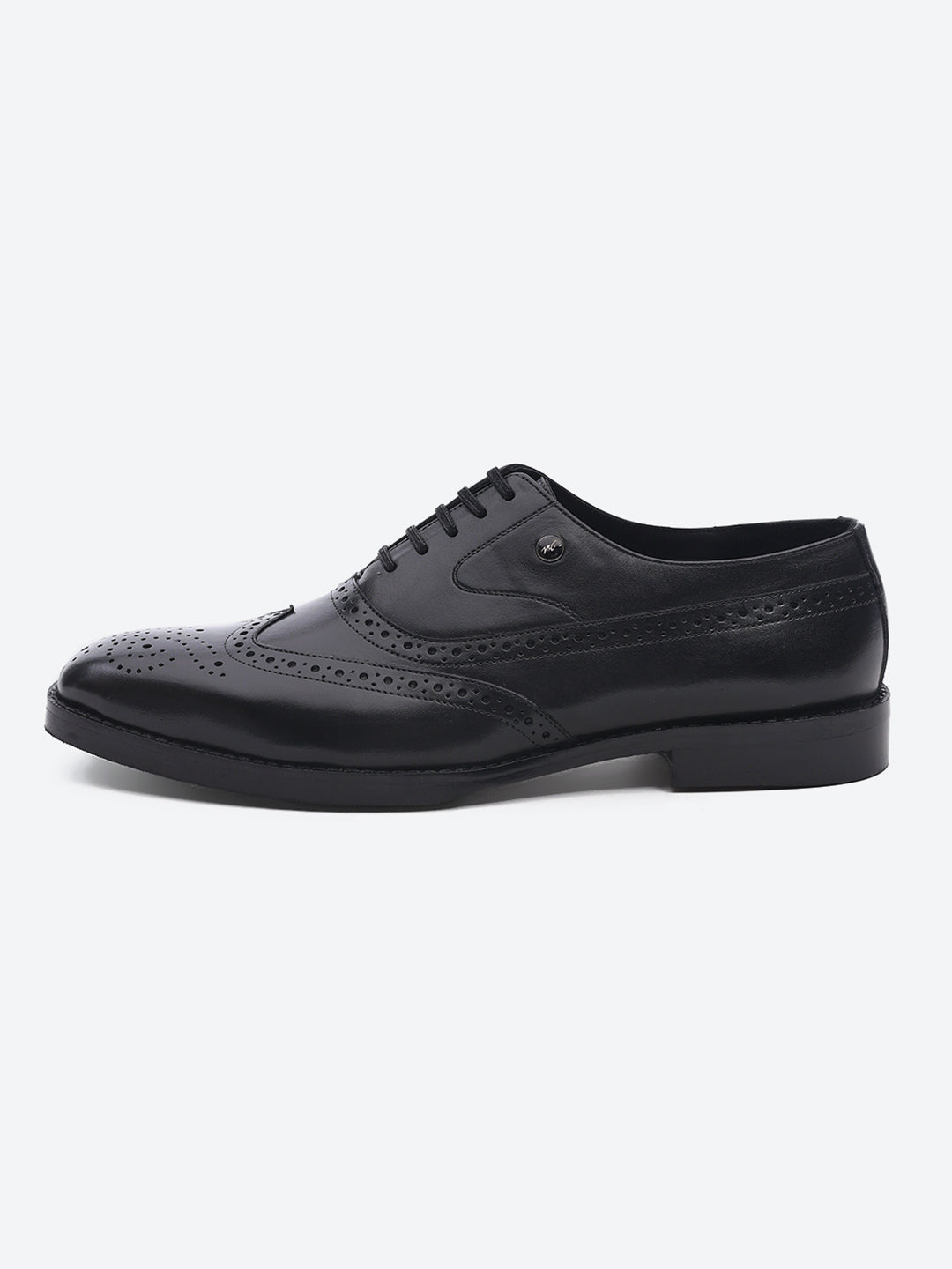 Men Black Lace Up Leather Loafers