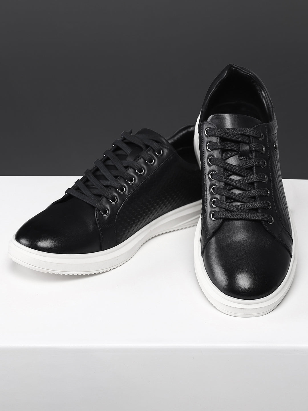 Buy Mens Tan Solid Lace Up Genuine Leather Casual Sneaker Online