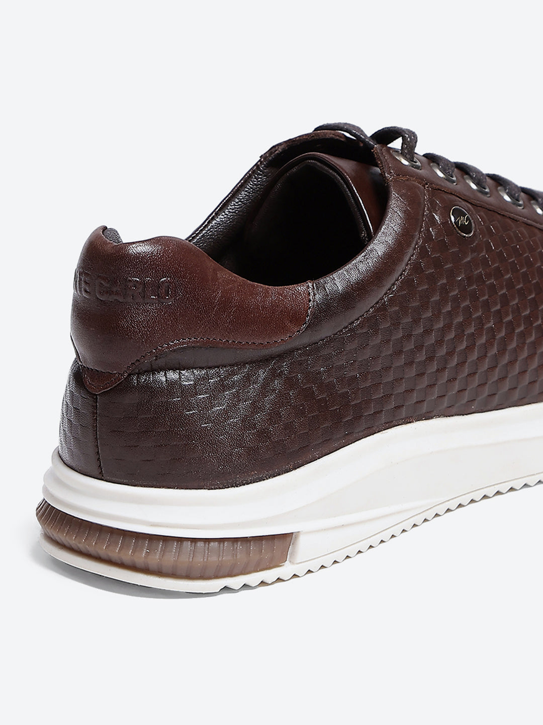 Men Brown Lace Up Leather Casual Shoes