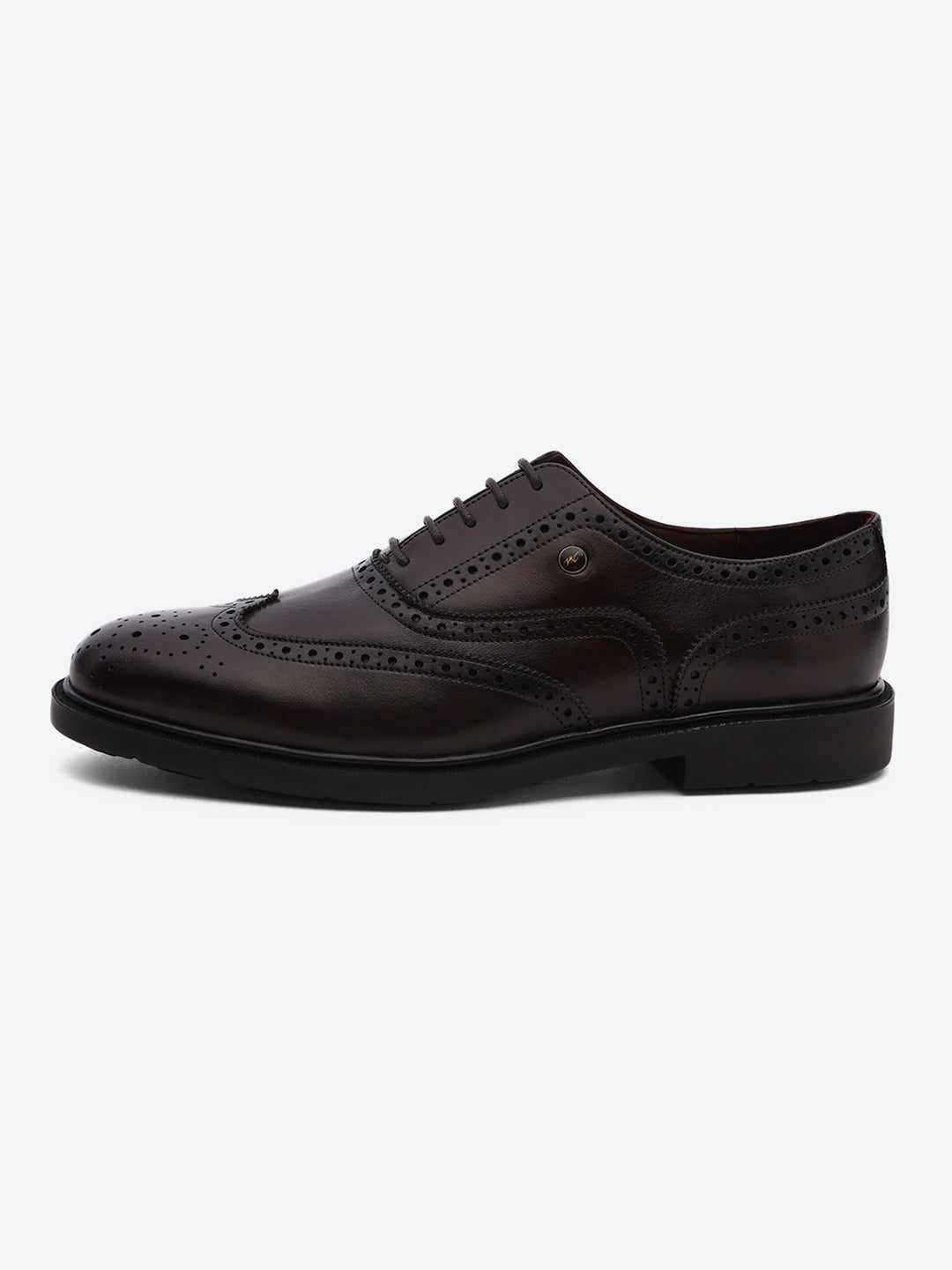 Men Brown Lace Up Leather Formal Oxfords