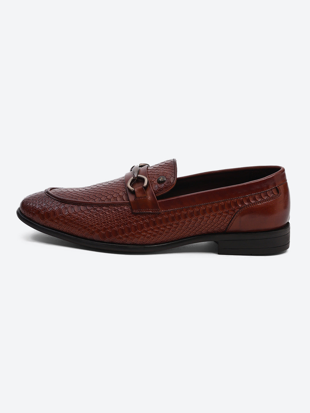 Men Tan Slip on Leather Penny Loafers
