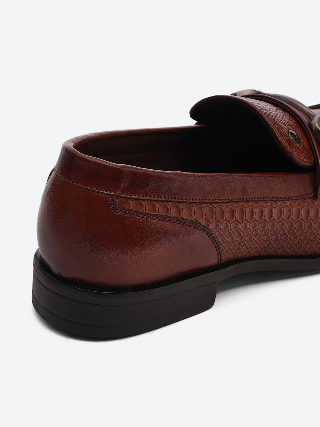 Men Tan Slip on Leather Penny Loafers