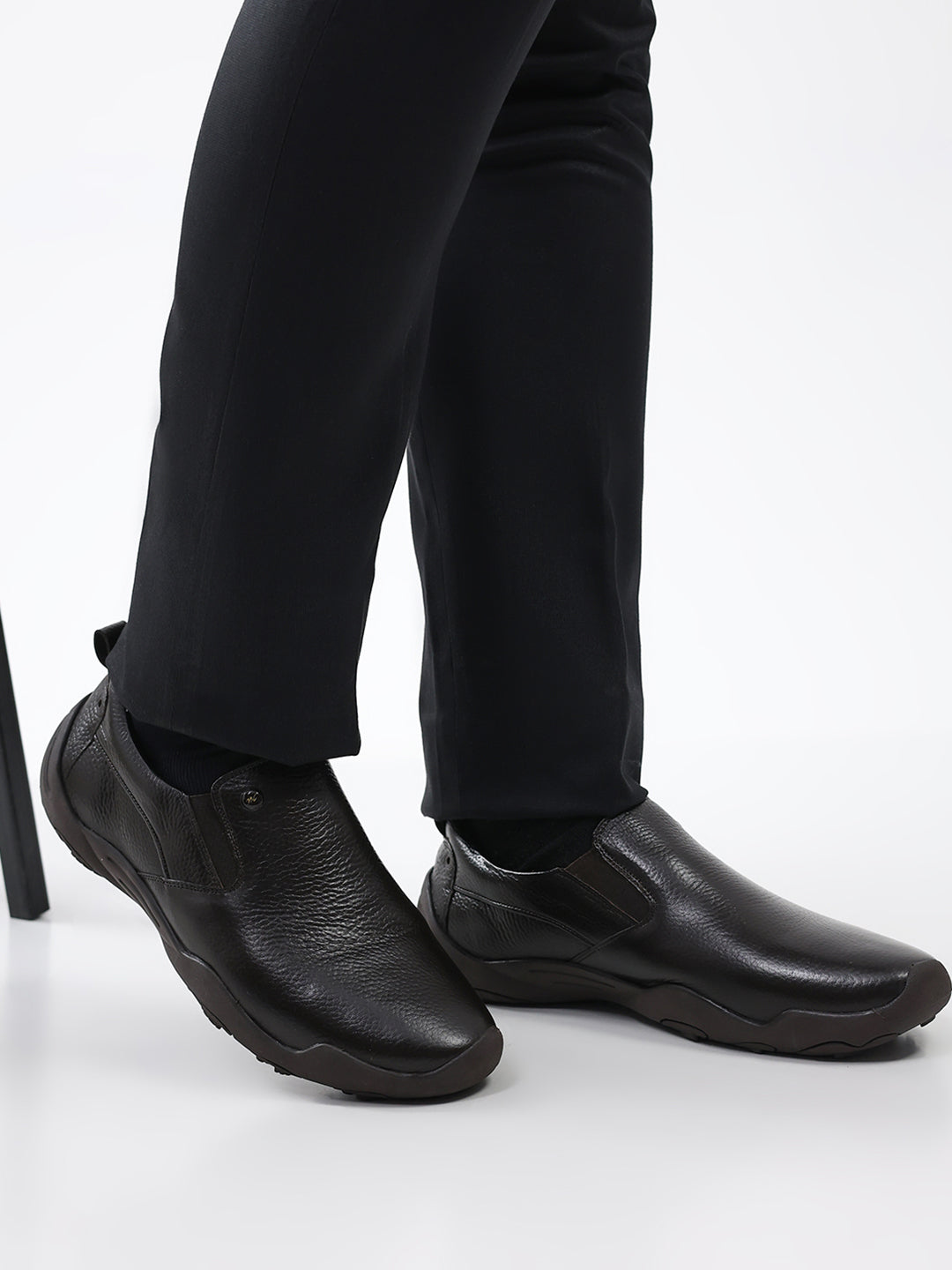 Men Brown Slip on Genuine Leather Shoes