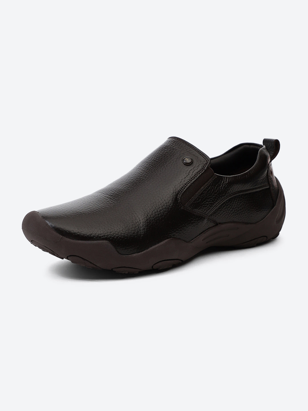 Men Brown Slip on Genuine Leather Shoes
