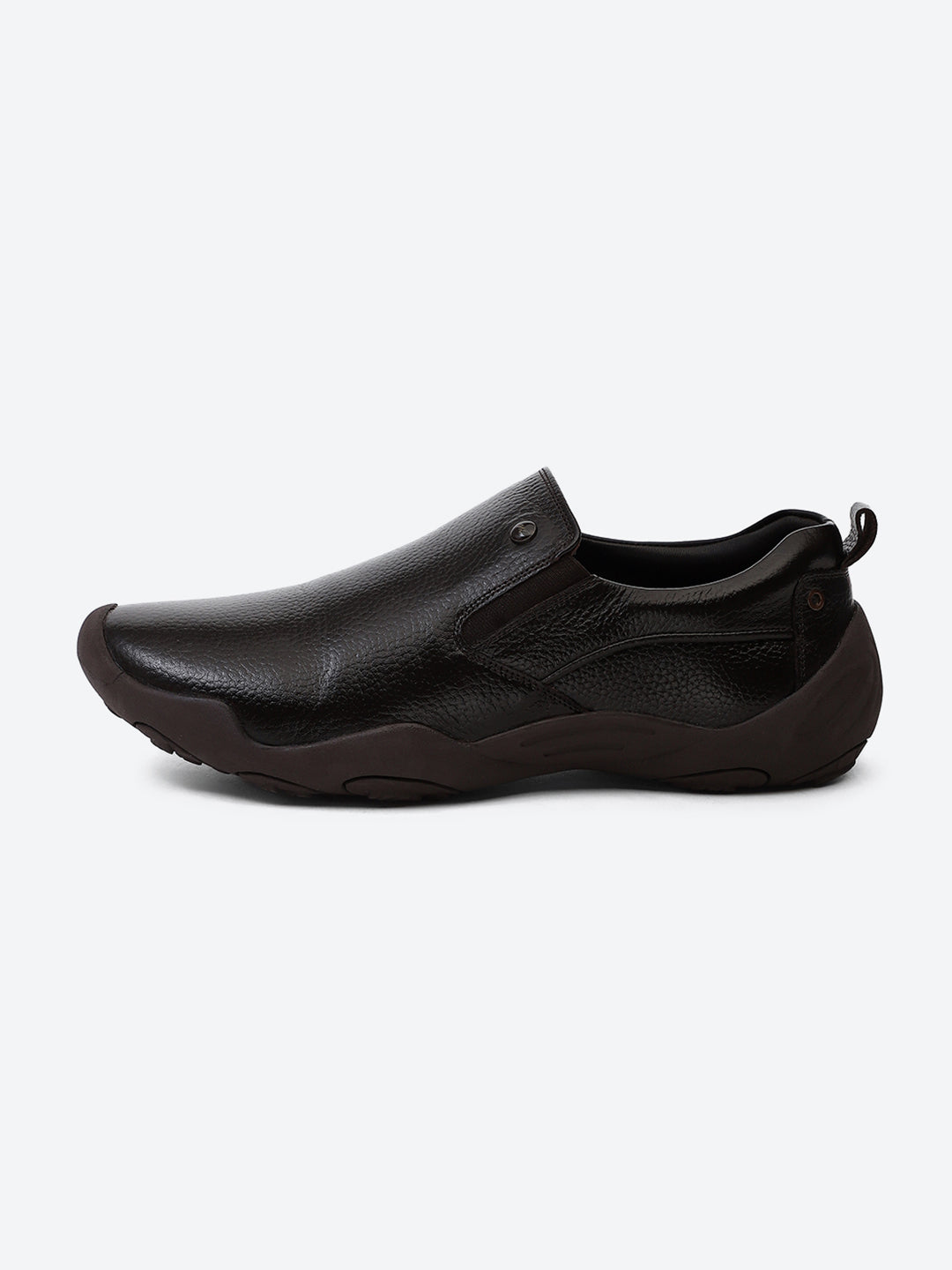 Men Brown Slip on Genuine Leather Shoes