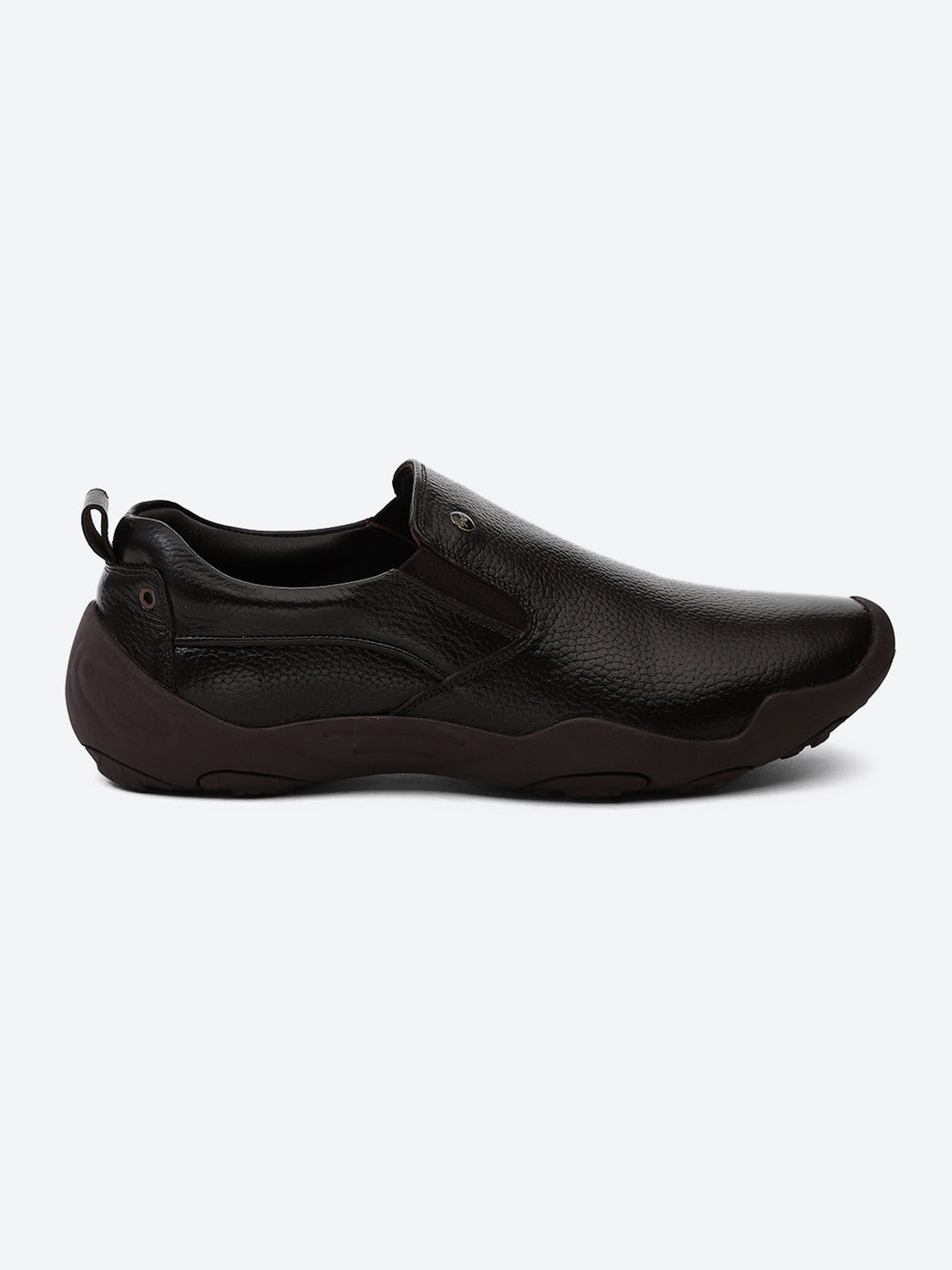 Men Brown Slip on Genuine Leather Shoes