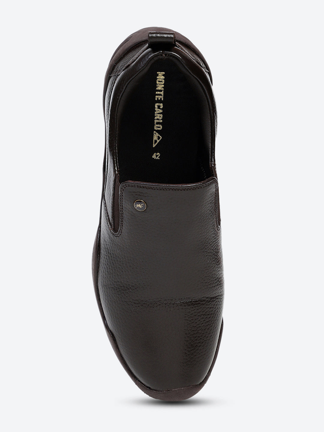 Men Brown Slip on Genuine Leather Shoes