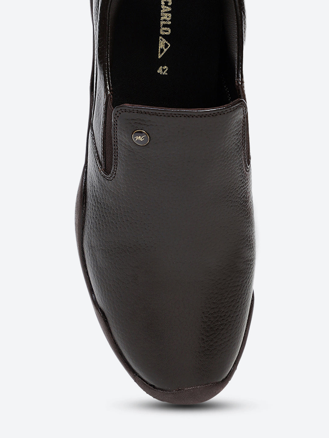 Men Brown Slip on Genuine Leather Shoes