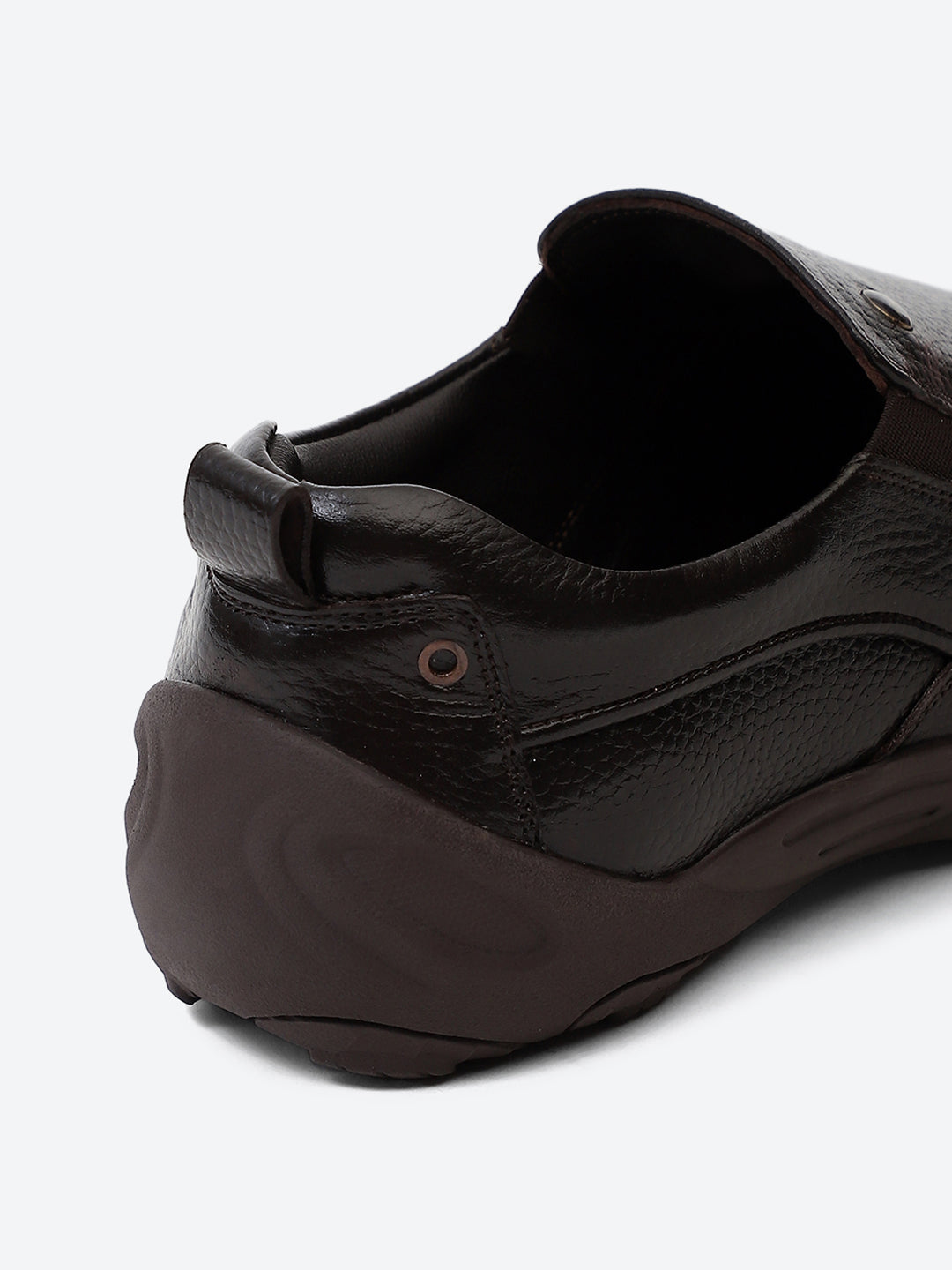 Men Brown Slip on Genuine Leather Shoes