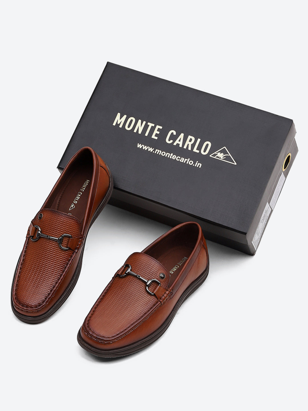 Men Tan Comfortable Slip on Leather Loafers