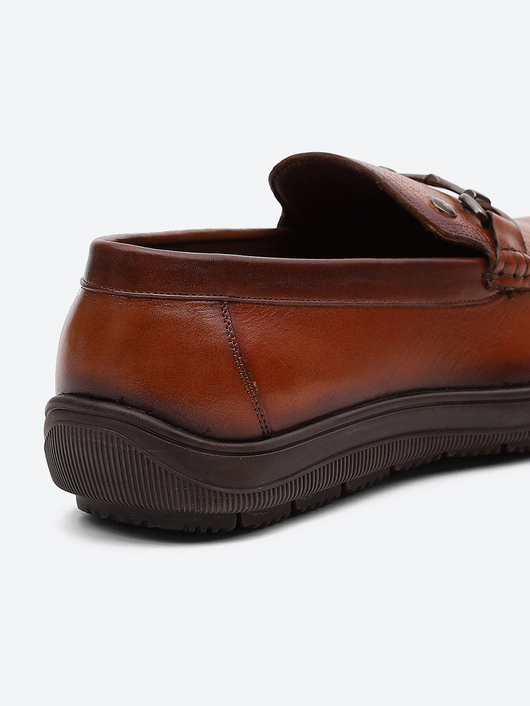 Men Tan Comfortable Slip on Leather Loafers