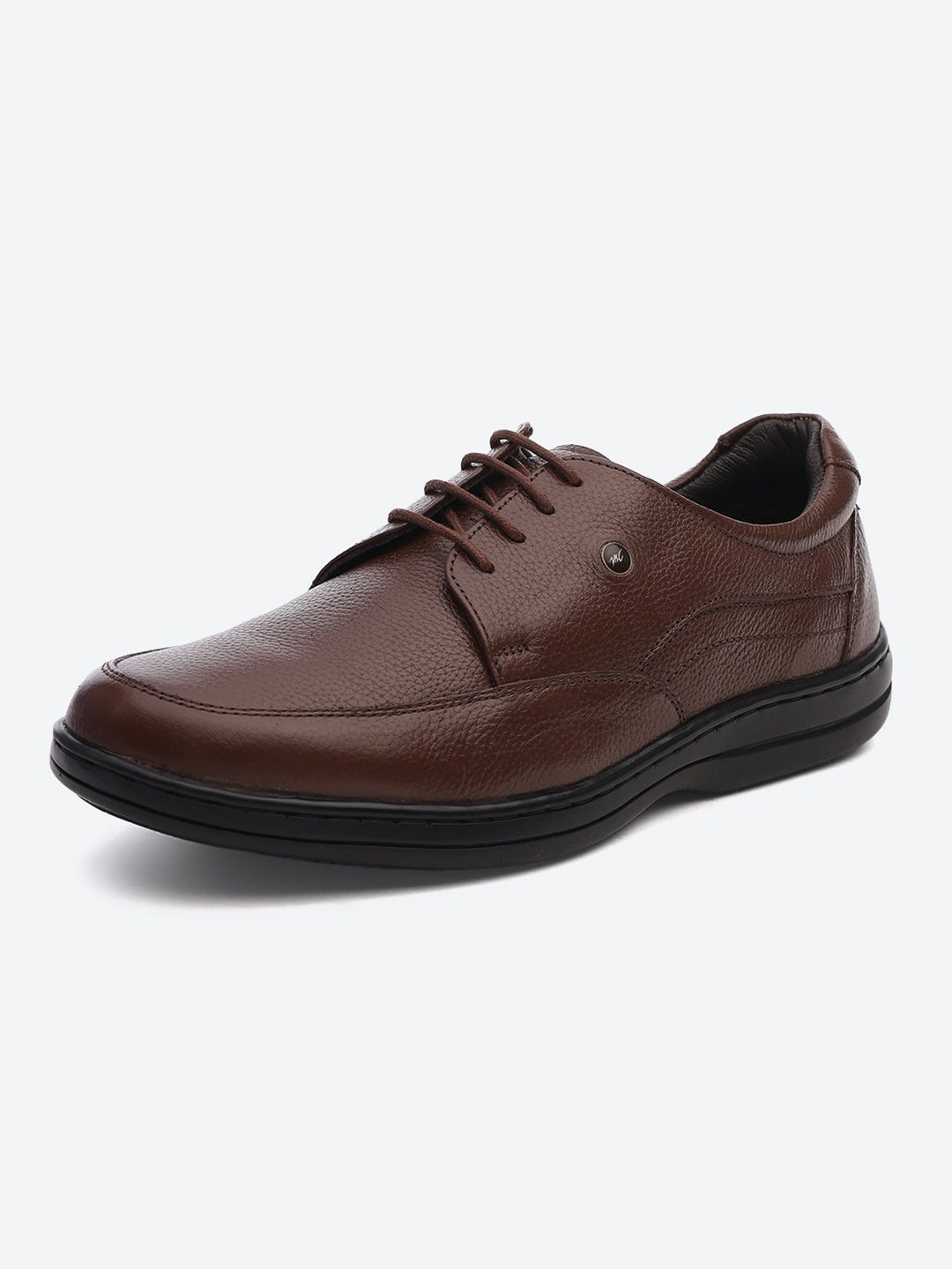 Men Brown Lace Up Genuine Leather Formal Shoes