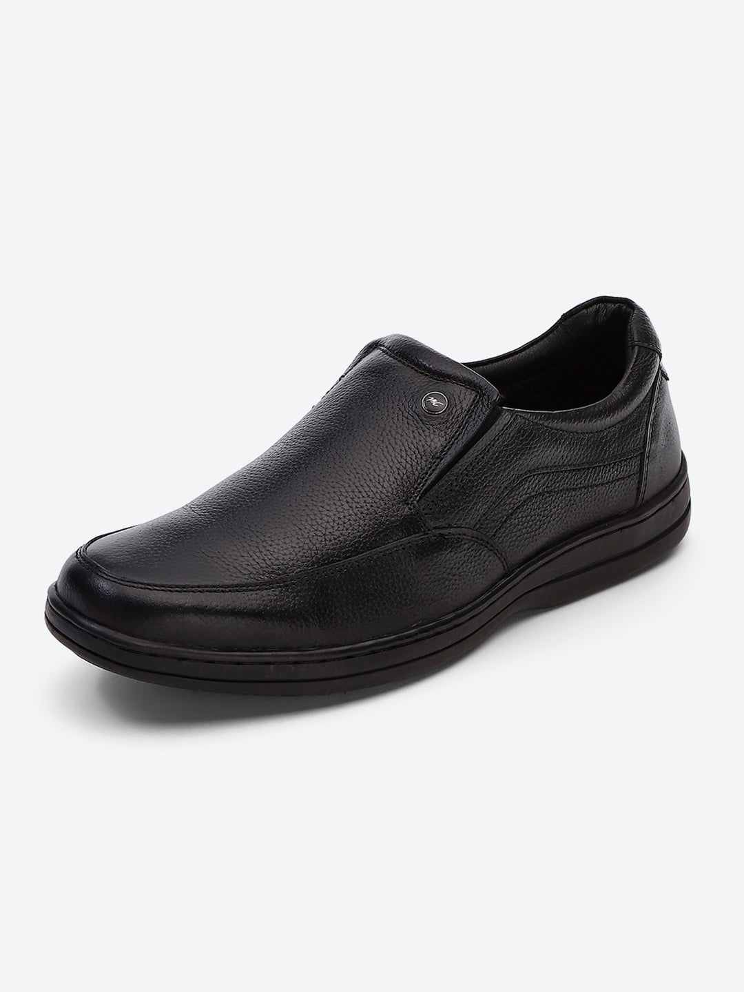 Monte Carlo Black Comfort Slip on Formal Shoes for Men
