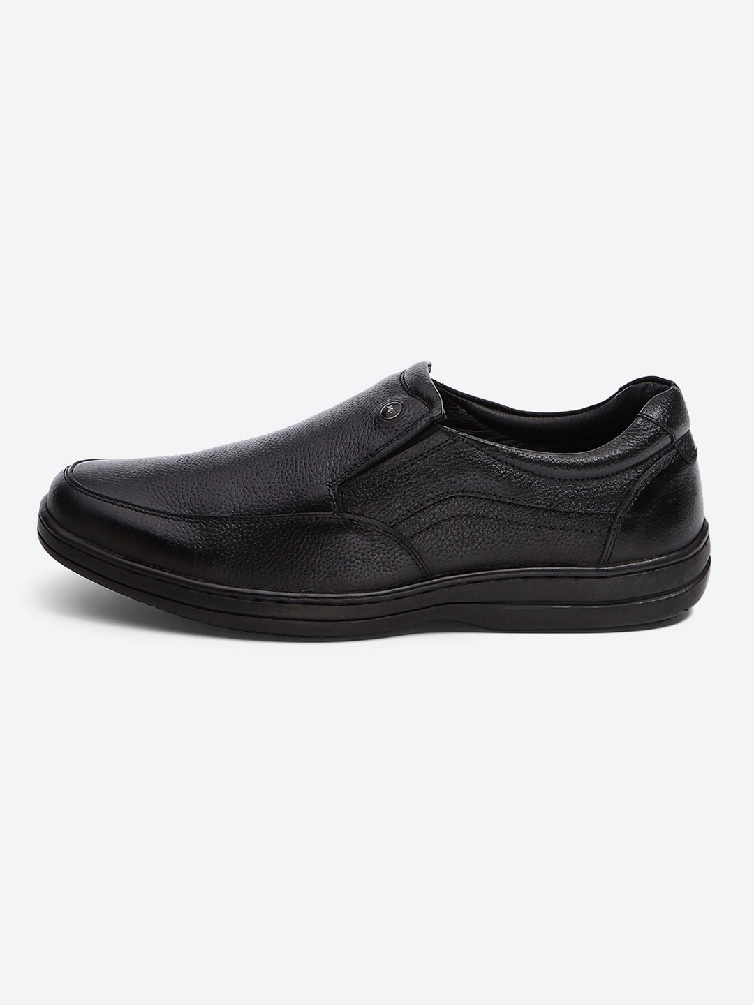 Monte Carlo Black Comfort Slip on Formal Shoes for Men