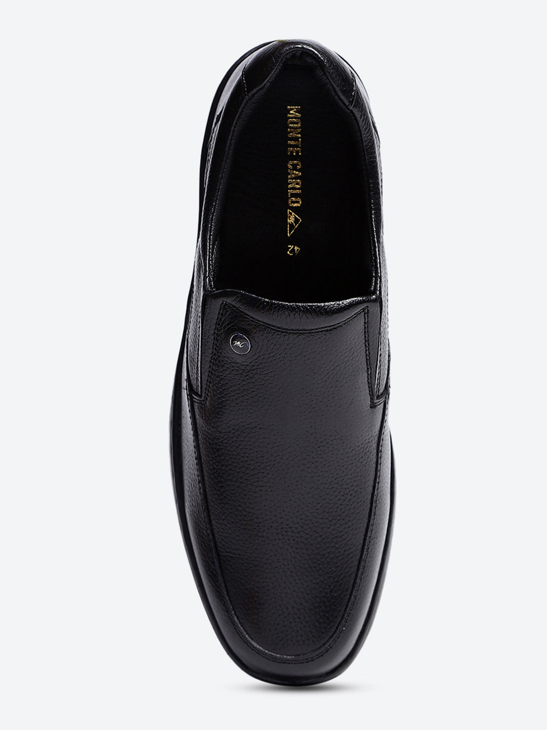Monte Carlo Black Comfort Slip on Formal Shoes for Men