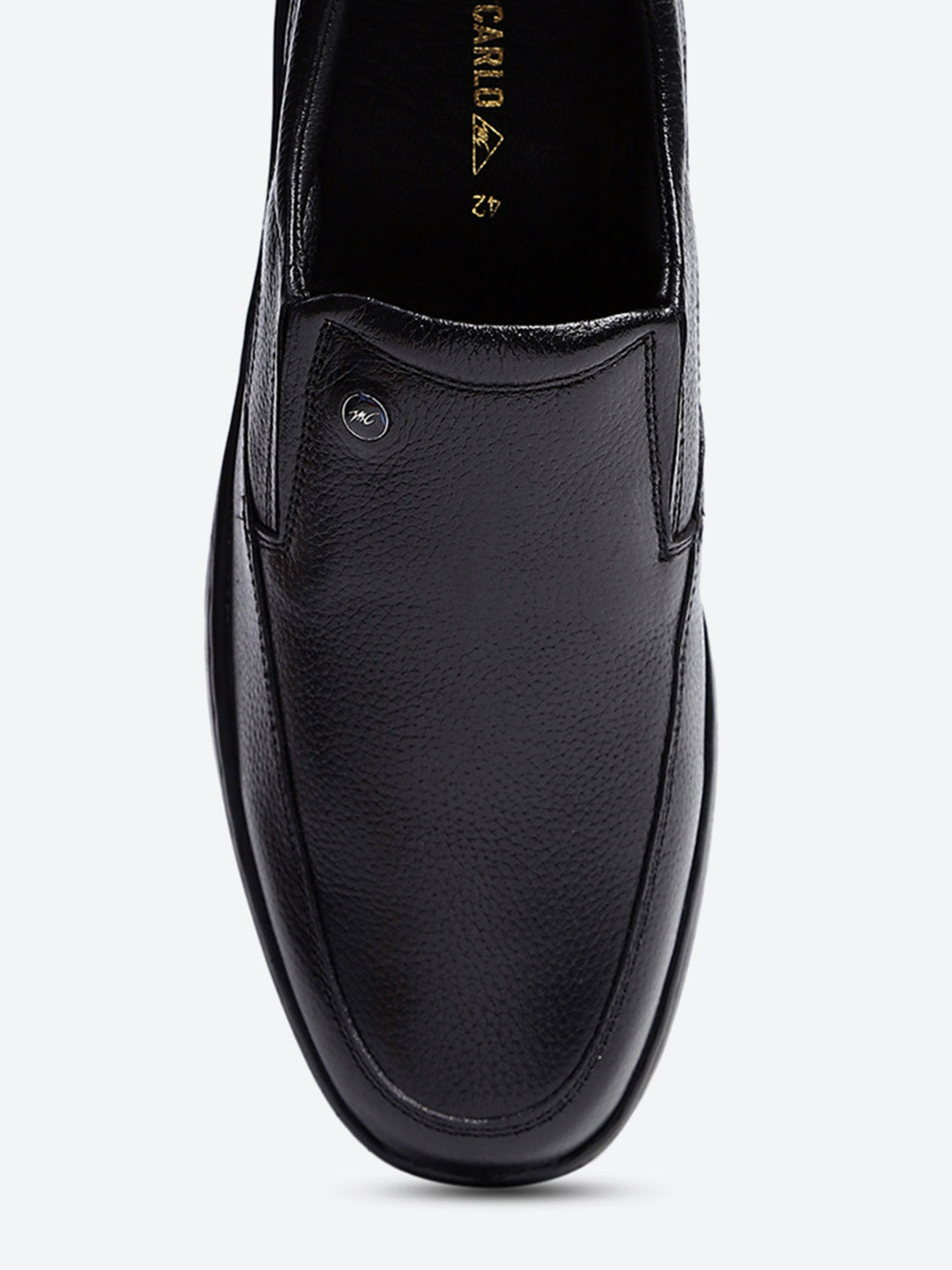 Monte Carlo Black Comfort Slip on Formal Shoes for Men